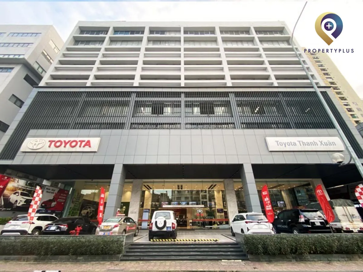 Toàn cảnh mặt ngoài tòa nhà Toyota Building tại Thanh Xuân